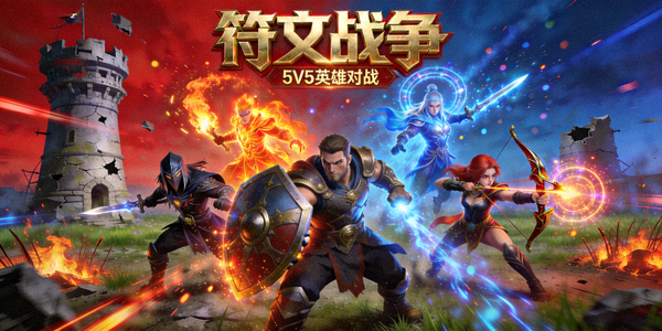 多人在线战术游戏《符文战争》英雄对战场景